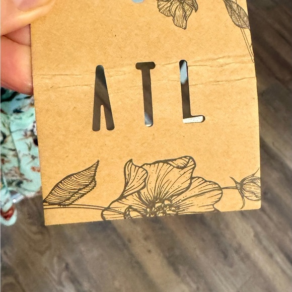 Label of Love ATL Floral Halter Low Back Fresh Mint Dress Medium - Picture 8 of 10